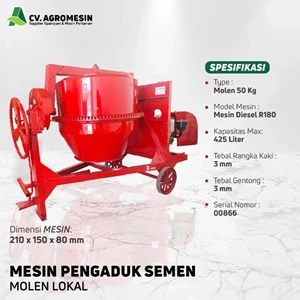 Bangun Lebih Cepat dan Rapi dengan Mesin Pengaduk Semen Hercules 50 Kg